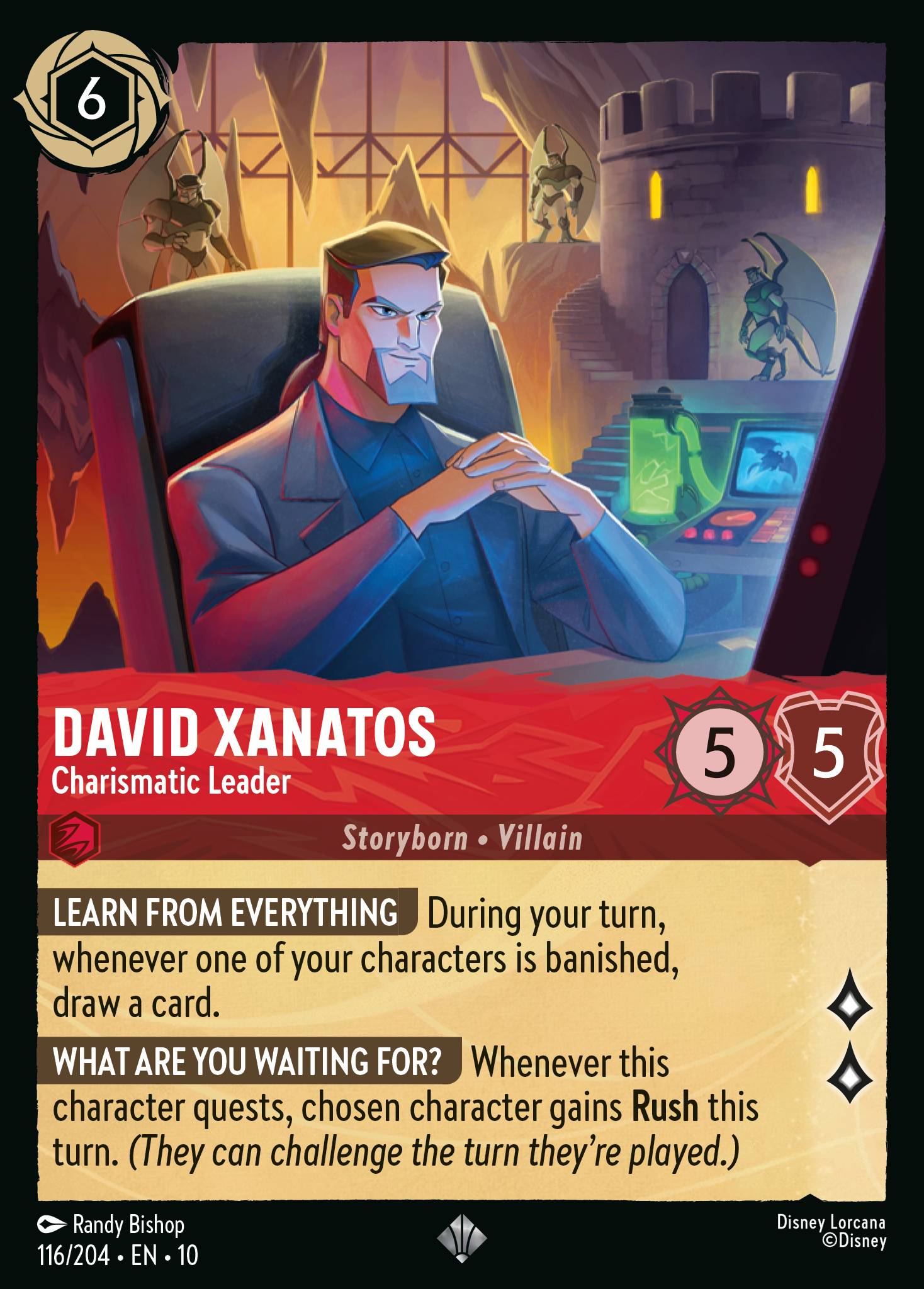 David Xanatos — Charismatic Leader Disney Lorcana card