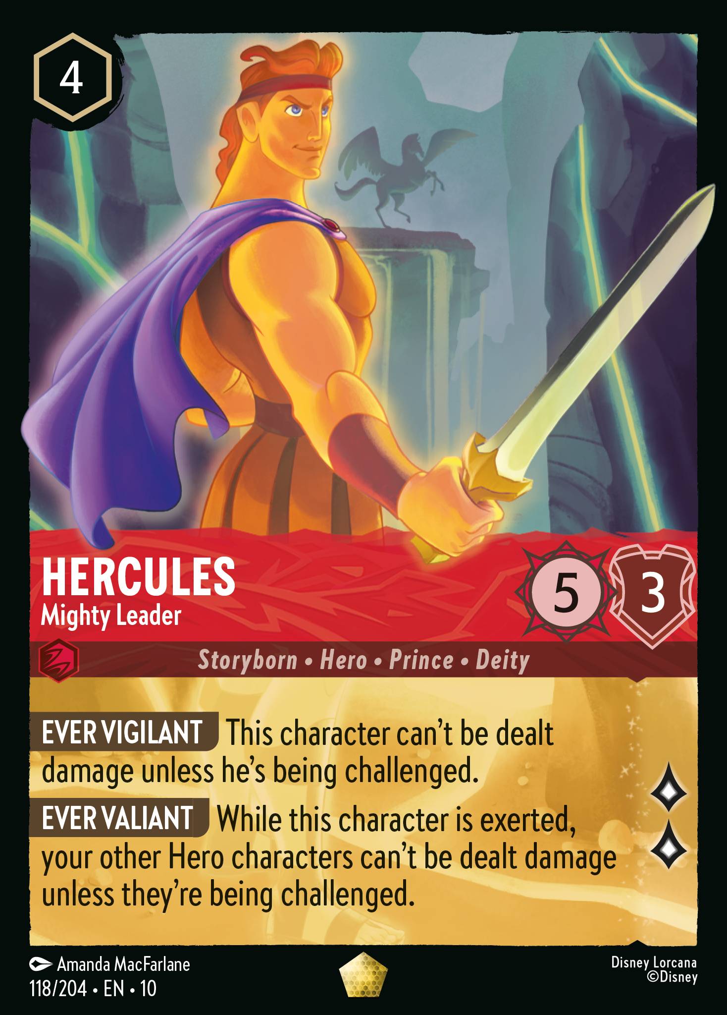 Hercules — Mighty Leader Disney Lorcana card