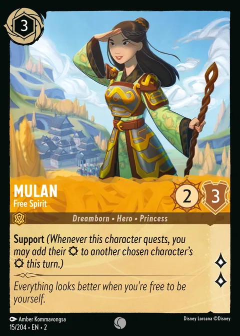 Mulan — Free Spirit Disney Lorcana card