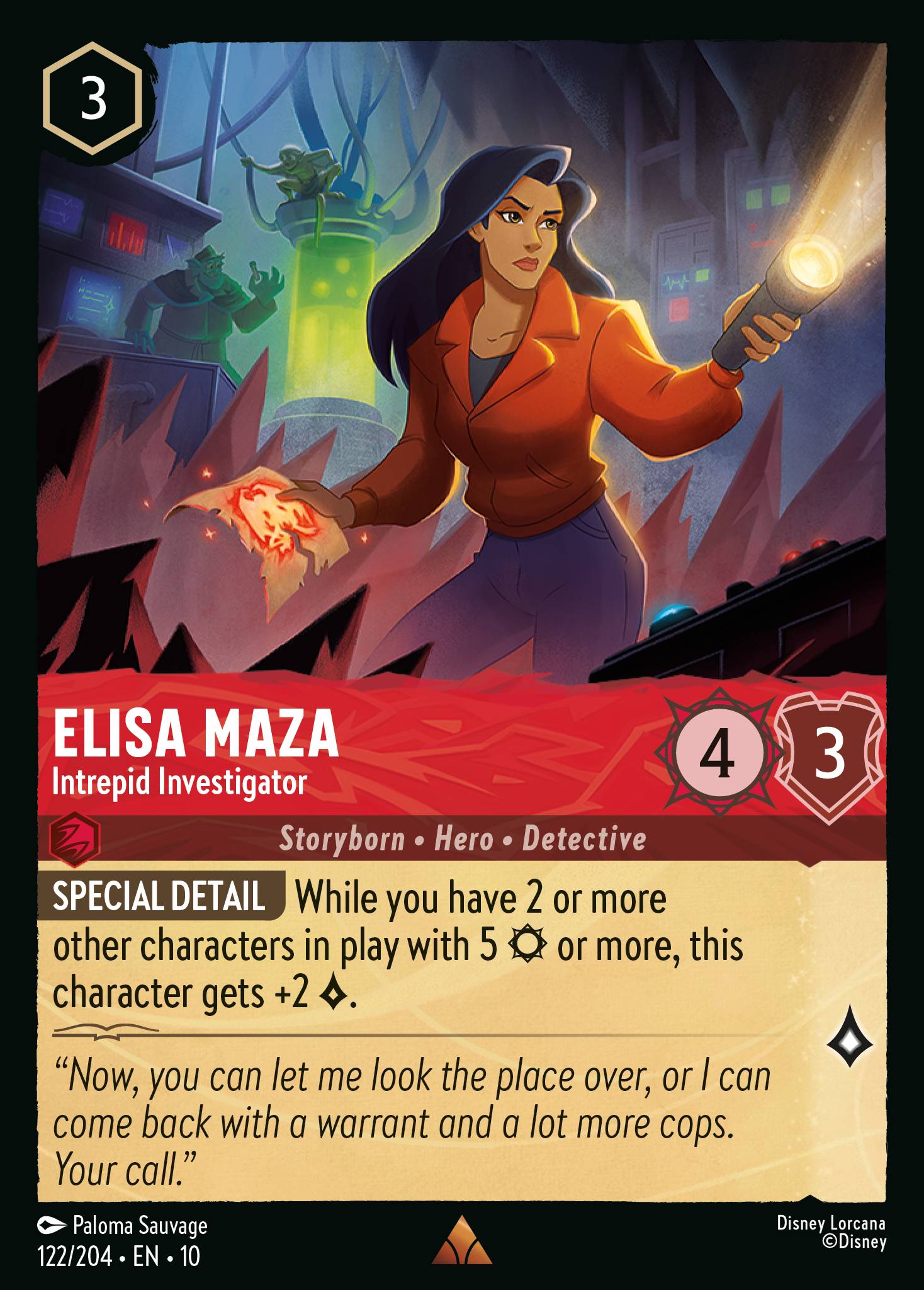 Elisa Maza — Intrepid Investigator Disney Lorcana card