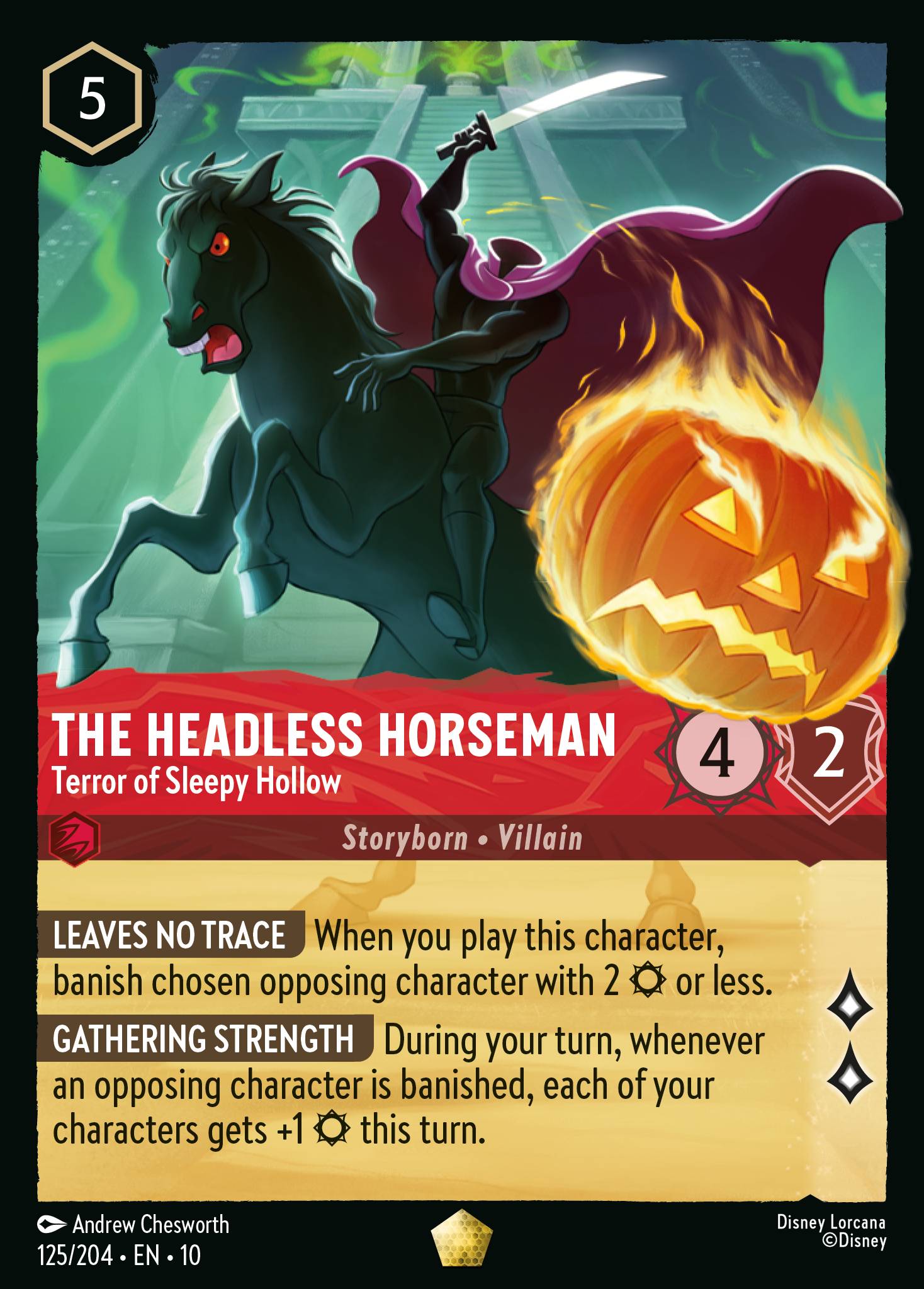 The Headless Horseman — Terror of Sleepy Hollow Disney Lorcana card