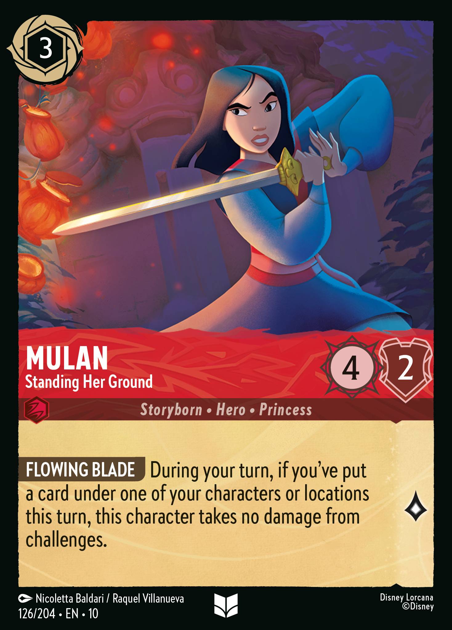 Mulan — Standing Her Ground Disney Lorcana card