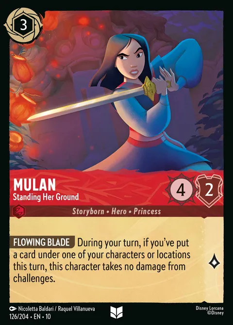Mulan — Standing Her Ground Disney Lorcana card