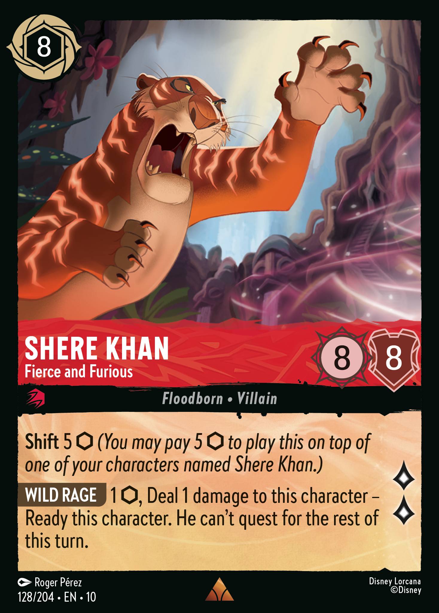 Shere Khan — Fierce and Furious Disney Lorcana card