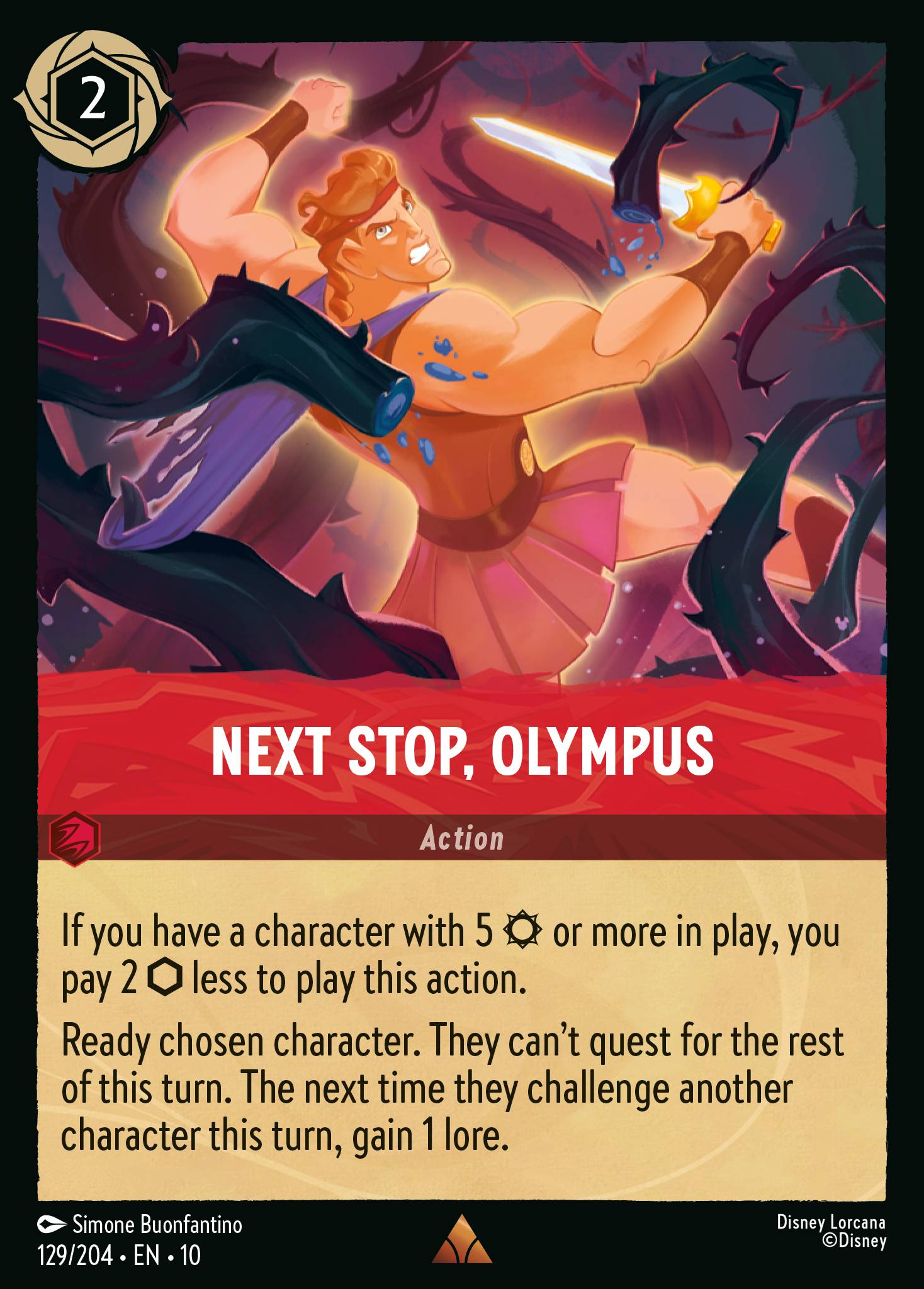 Next Stop, Olympus Disney Lorcana card
