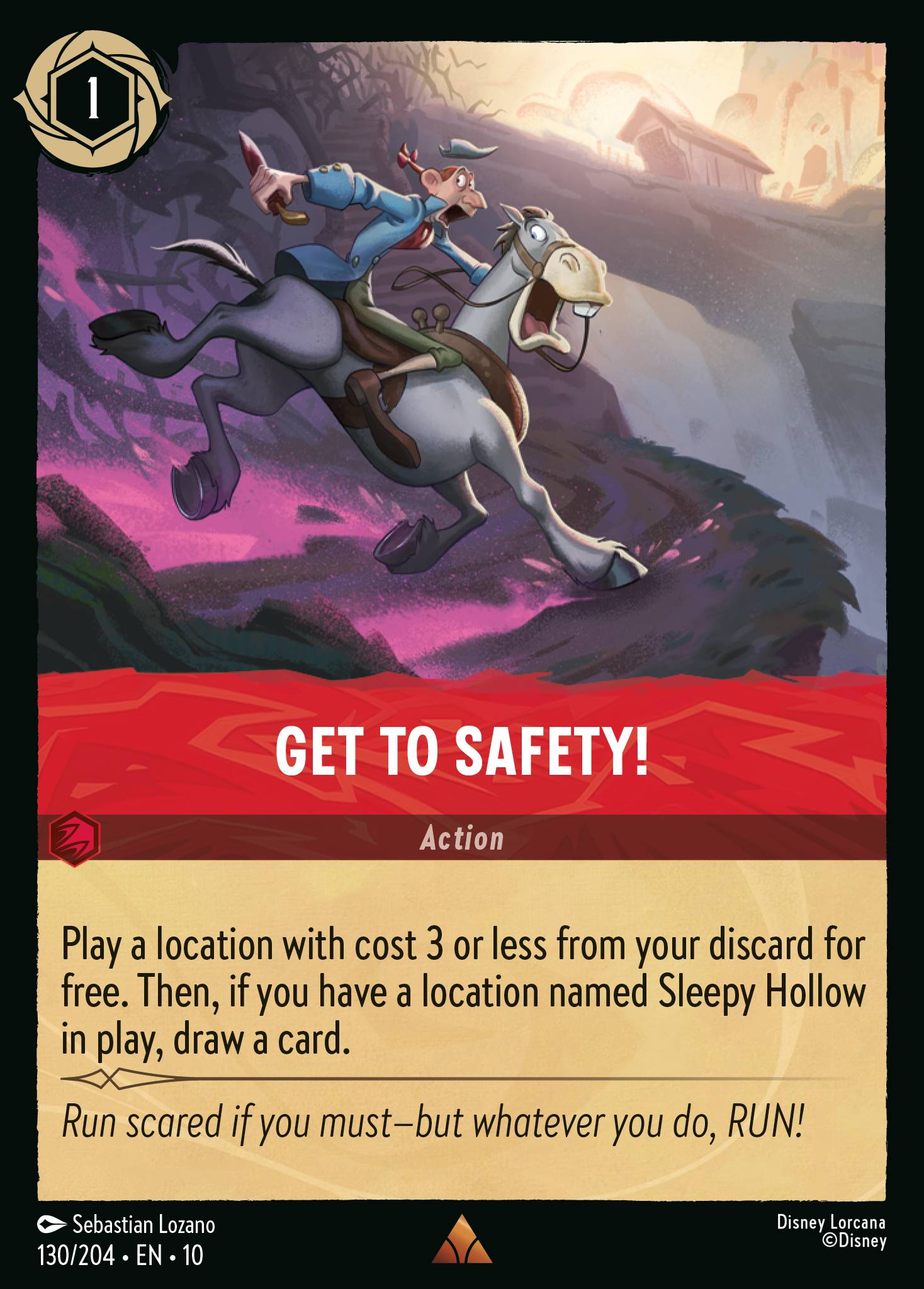 Get to Safety! Disney Lorcana card