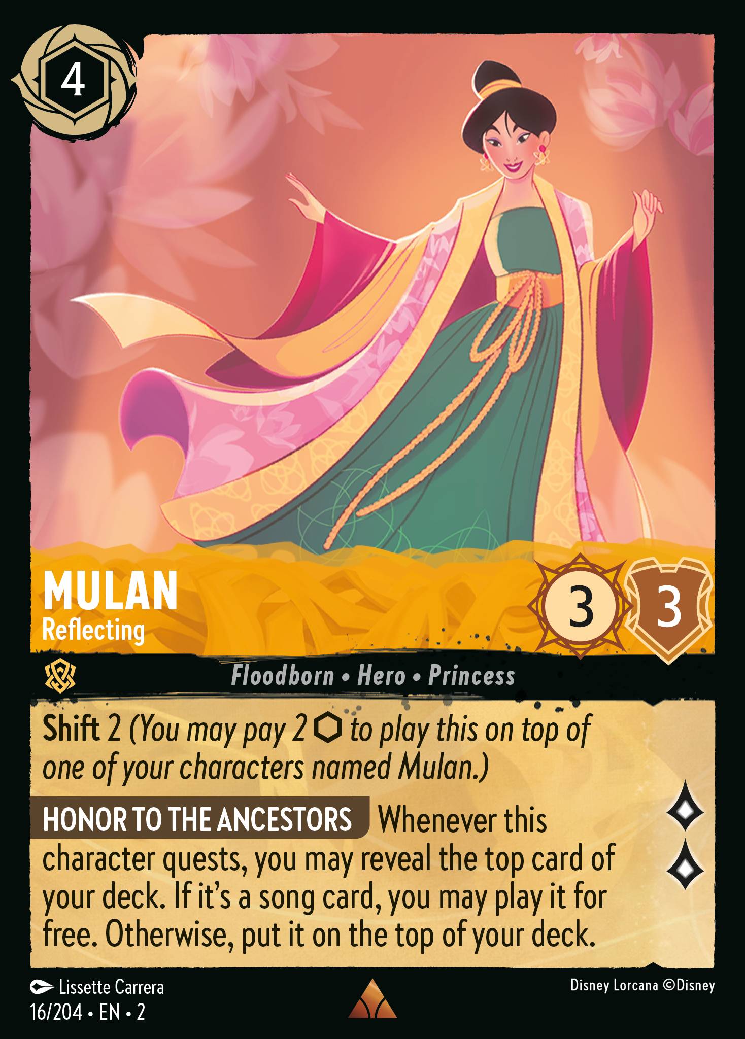 Mulan — Reflecting Disney Lorcana card