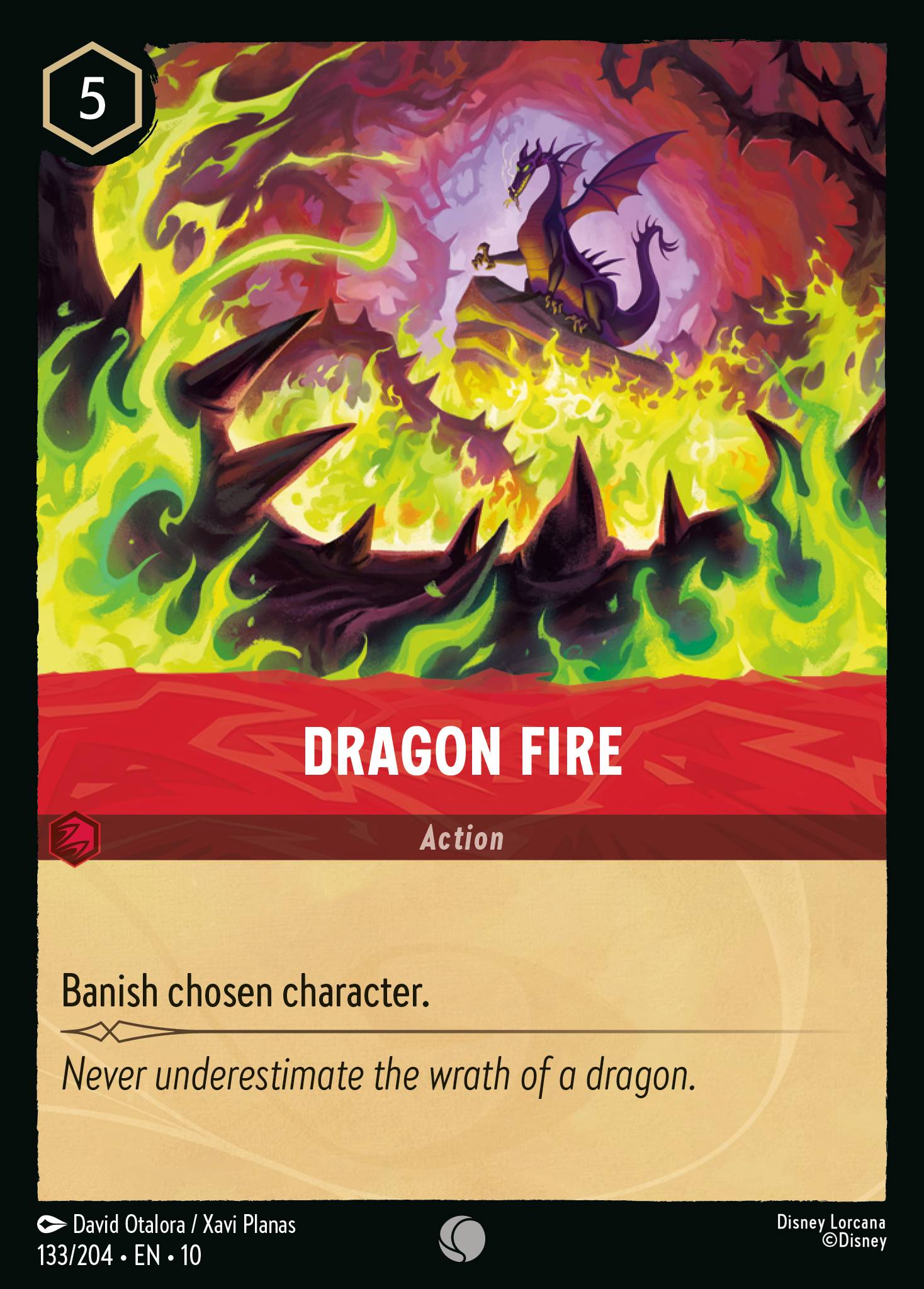 Dragon Fire Disney Lorcana card