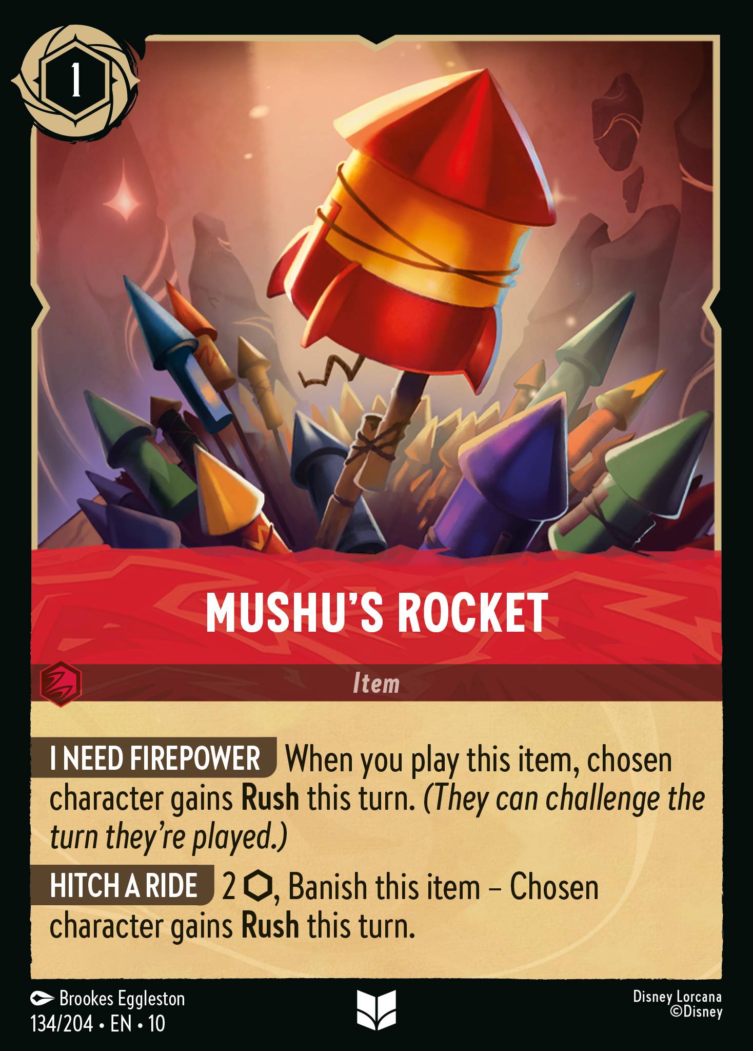 Mushu's Rocket Disney Lorcana card