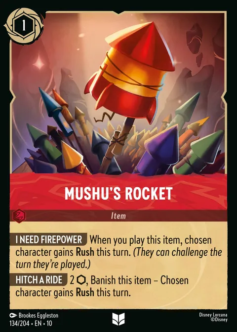 Mushu's Rocket Disney Lorcana card