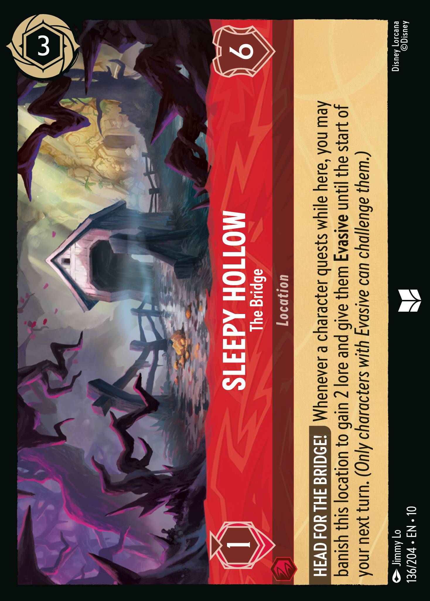 Sleepy Hollow — The Bridge Disney Lorcana card