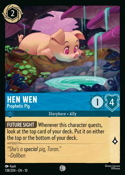Hen Wen — Prophetic Pig Disney Lorcana card