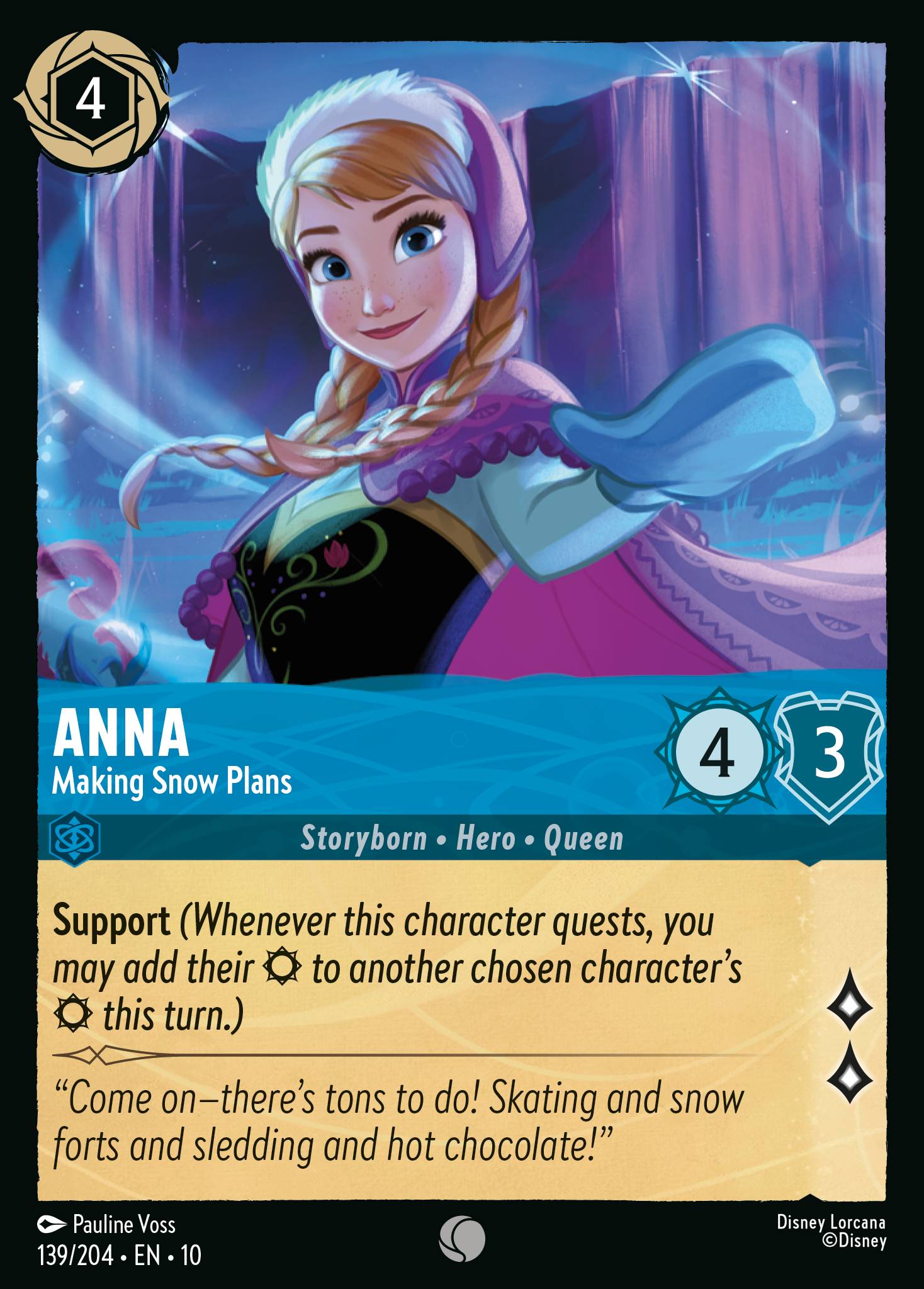 Anna — Making Snow Plans Disney Lorcana card