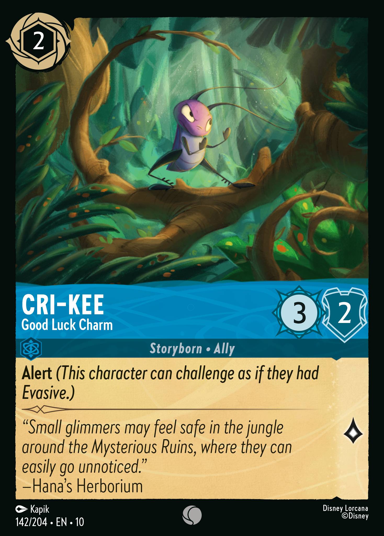 Cri-Kee — Good Luck Charm Disney Lorcana card