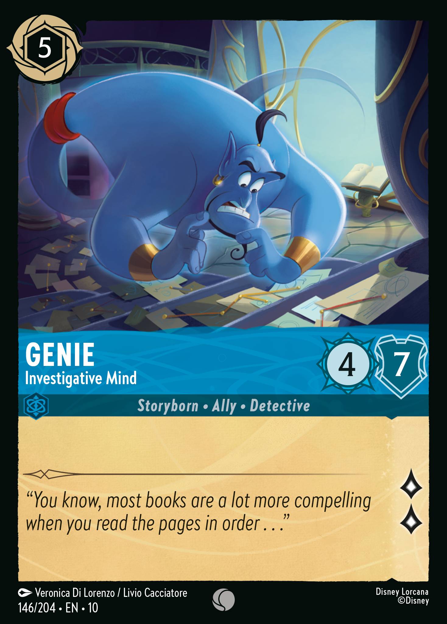Genie — Investigative Mind Disney Lorcana card
