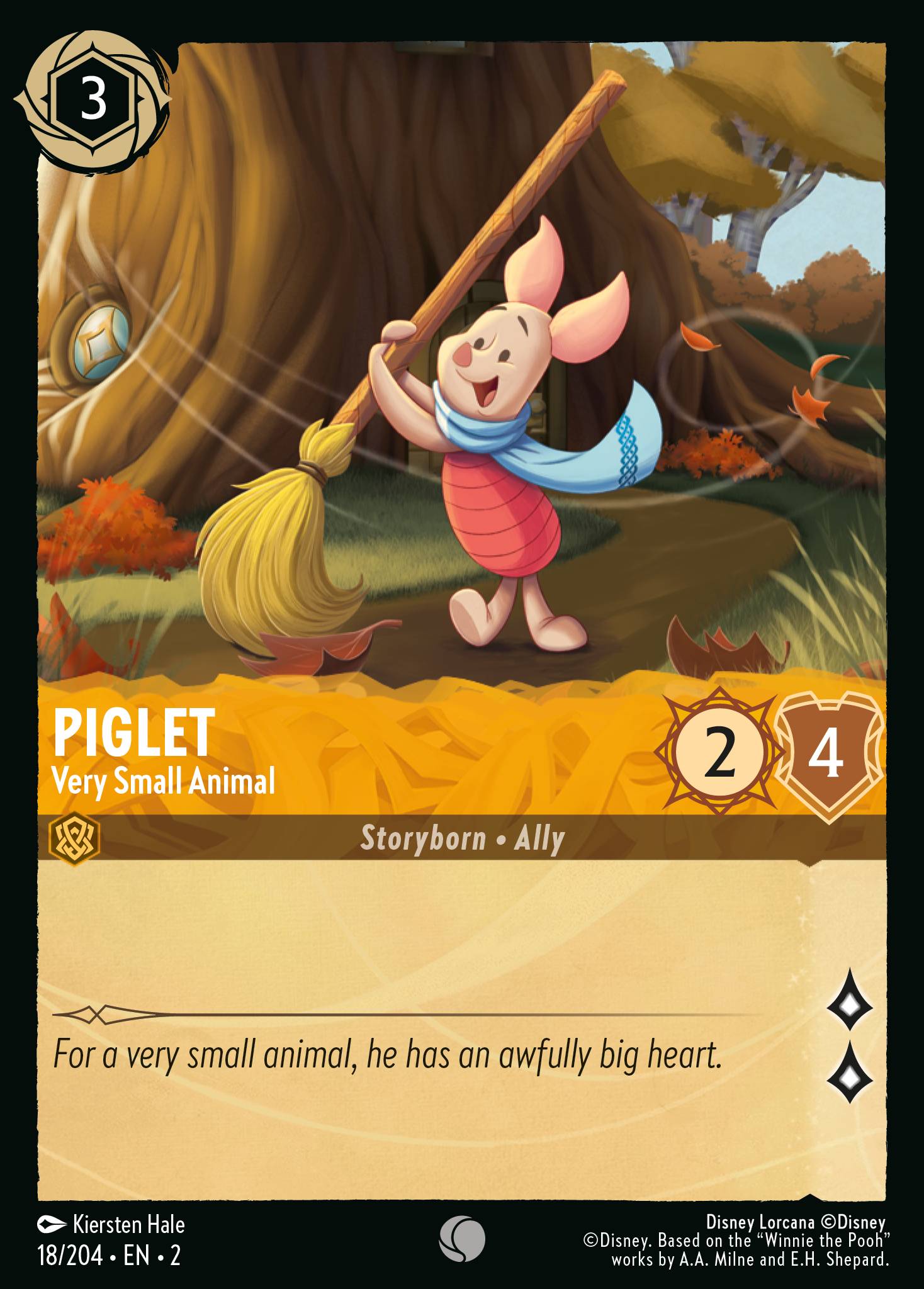 Piglet — Very Small Animal Disney Lorcana card