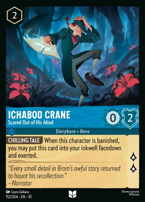 Ichabod Crane — Scared Out of His Mind Disney Lorcana card
