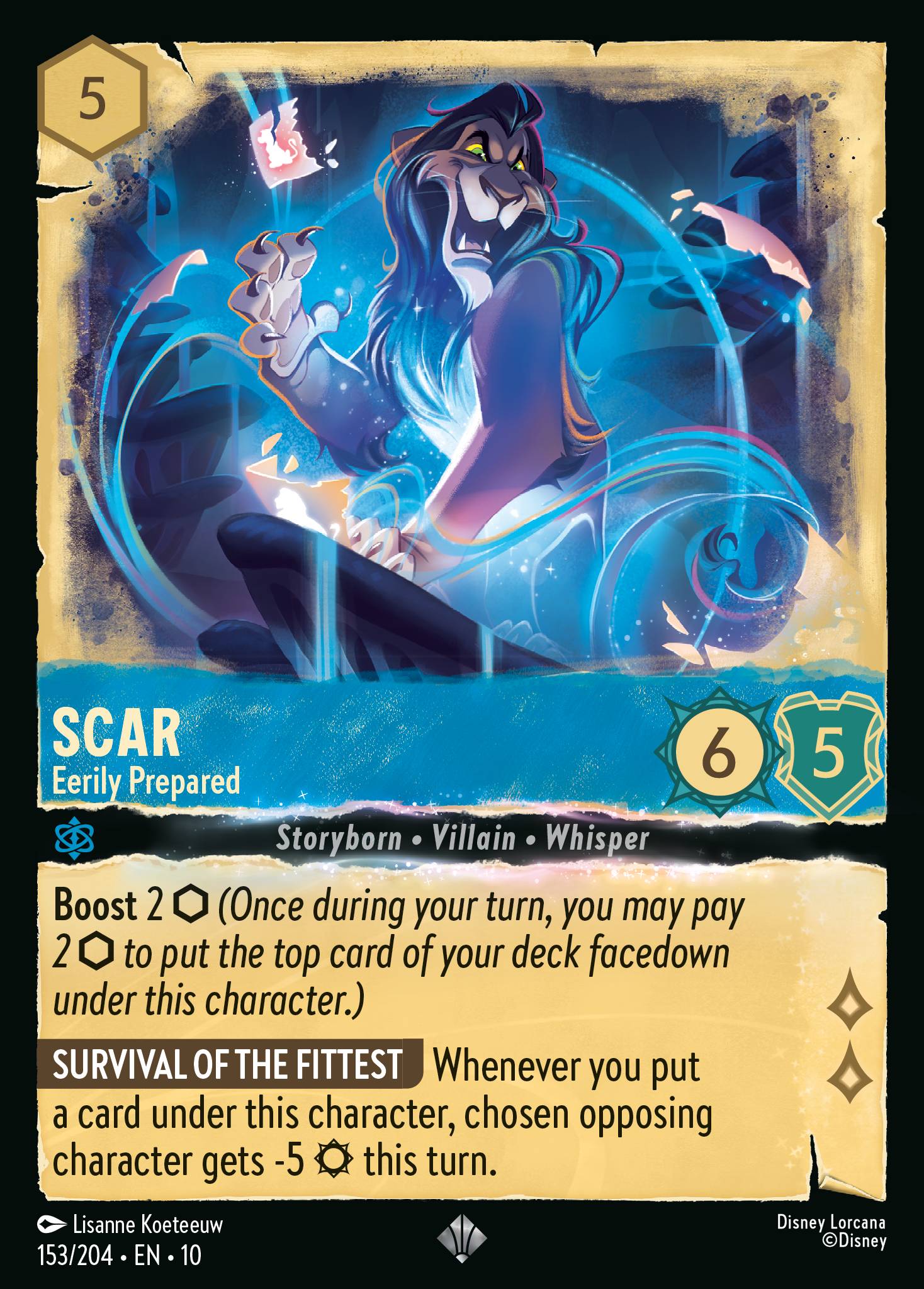 Scar — Eerily Prepared Disney Lorcana card