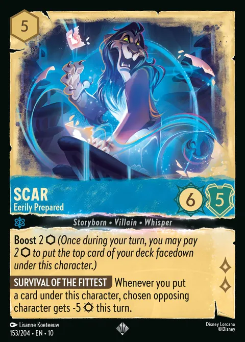 Scar — Eerily Prepared Disney Lorcana card
