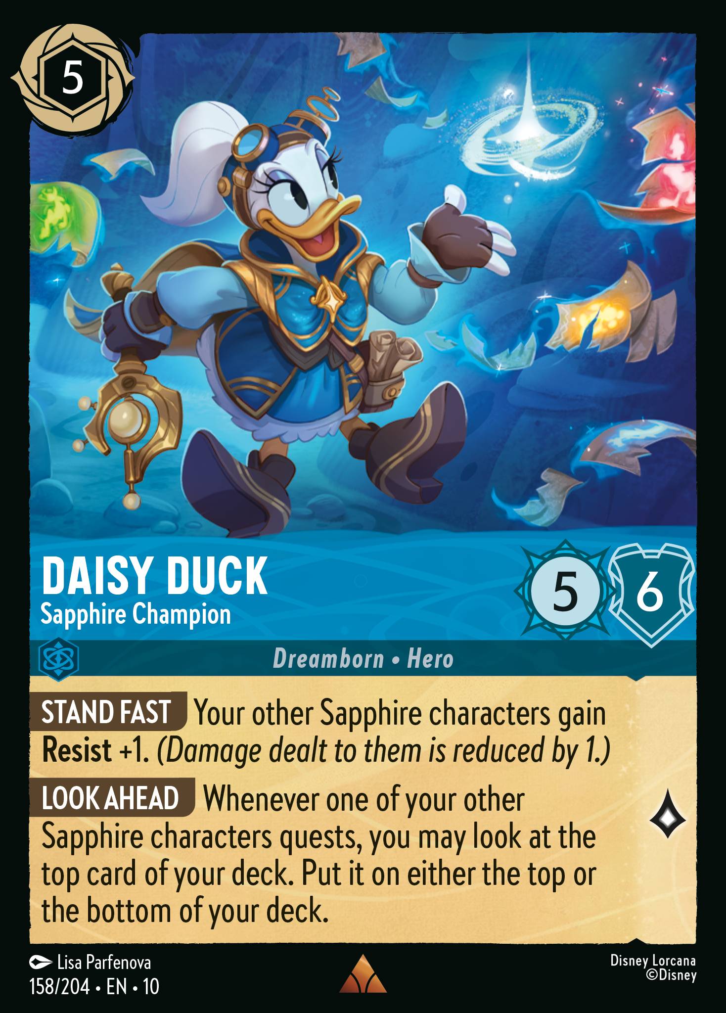 Daisy Duck — Sapphire Champion Disney Lorcana card