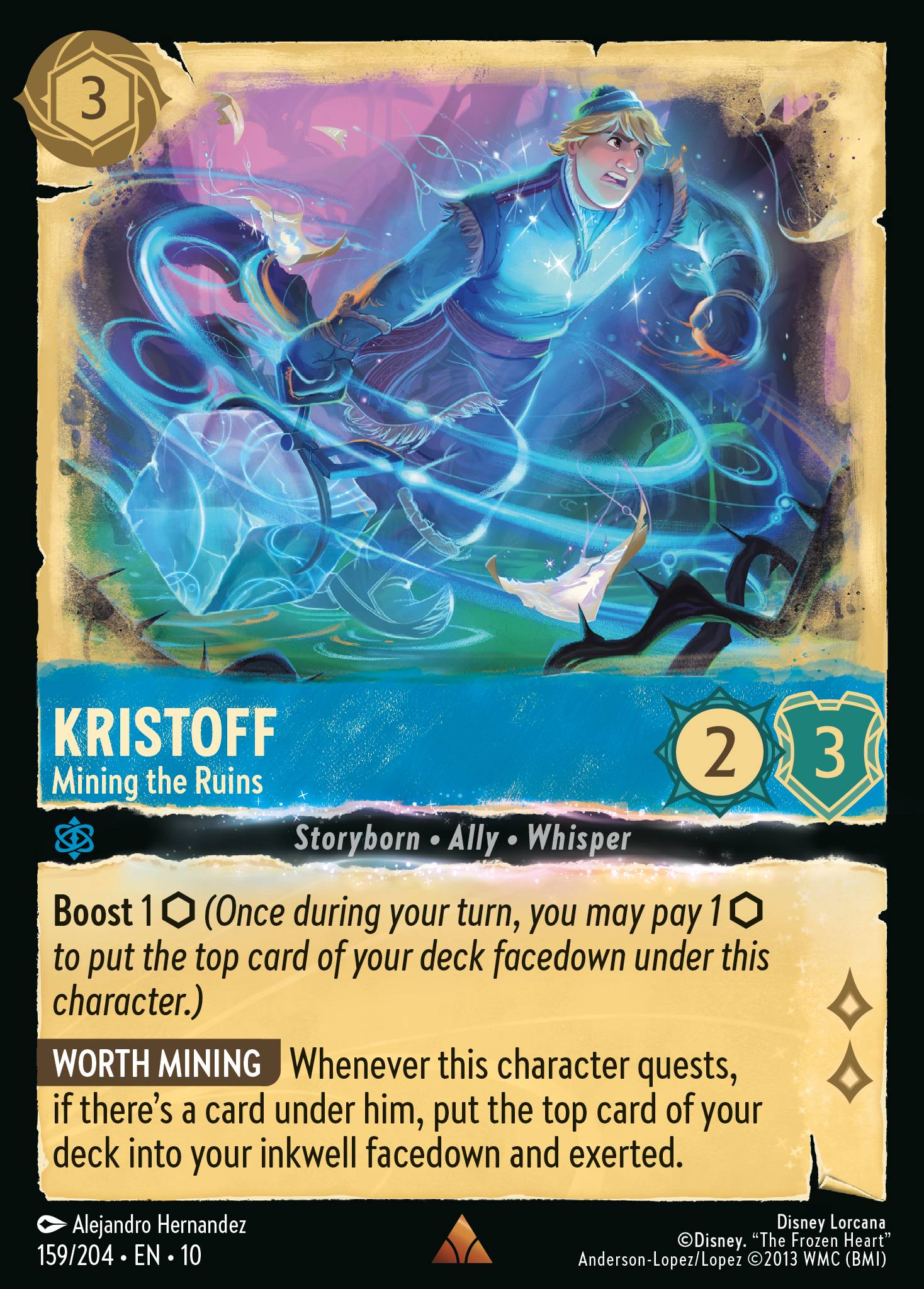 Kristoff — Mining the Ruins Disney Lorcana card