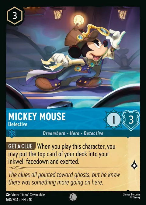 Mickey Mouse — Detective Disney Lorcana card