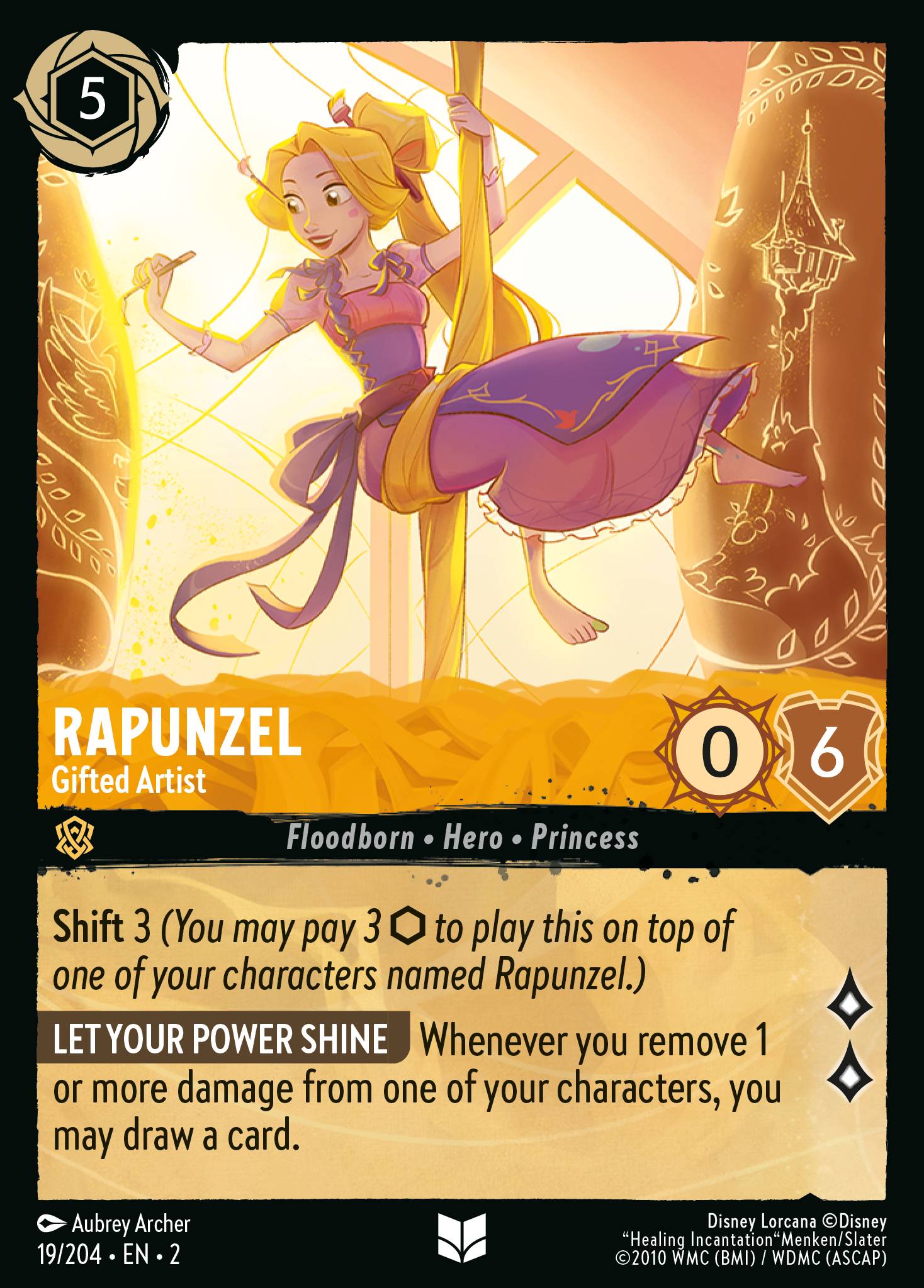 Rapunzel — Gifted Artist Disney Lorcana card