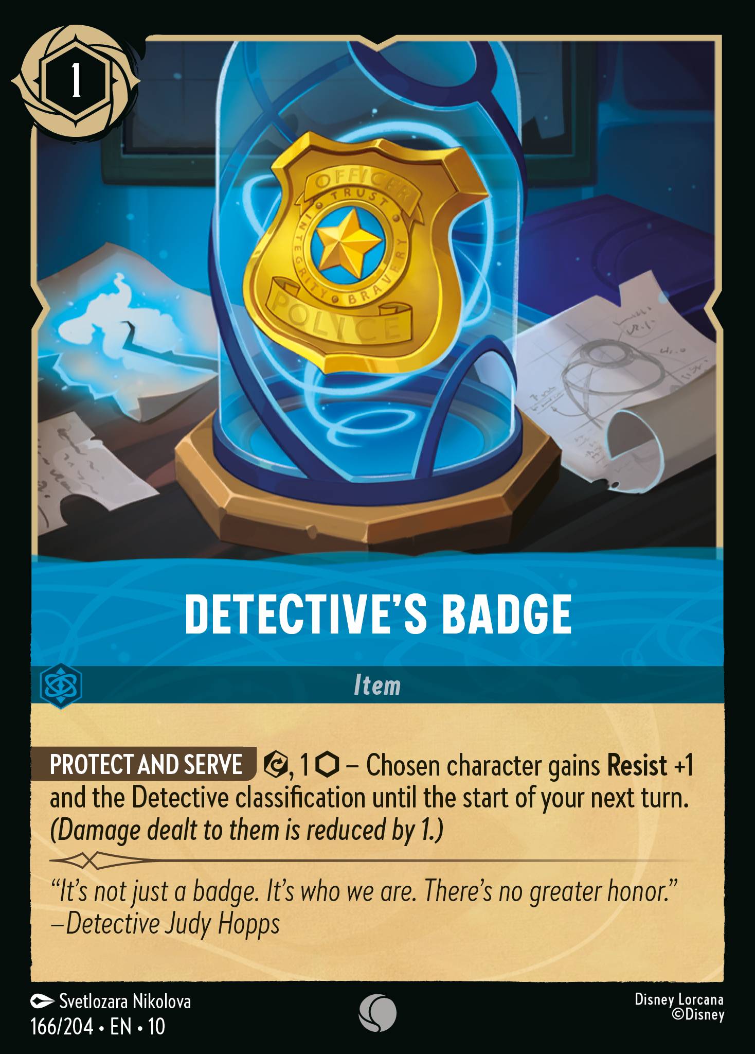 Detective's Badge Disney Lorcana card