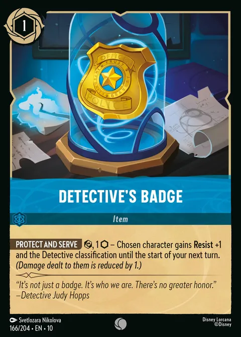Detective's Badge Disney Lorcana card