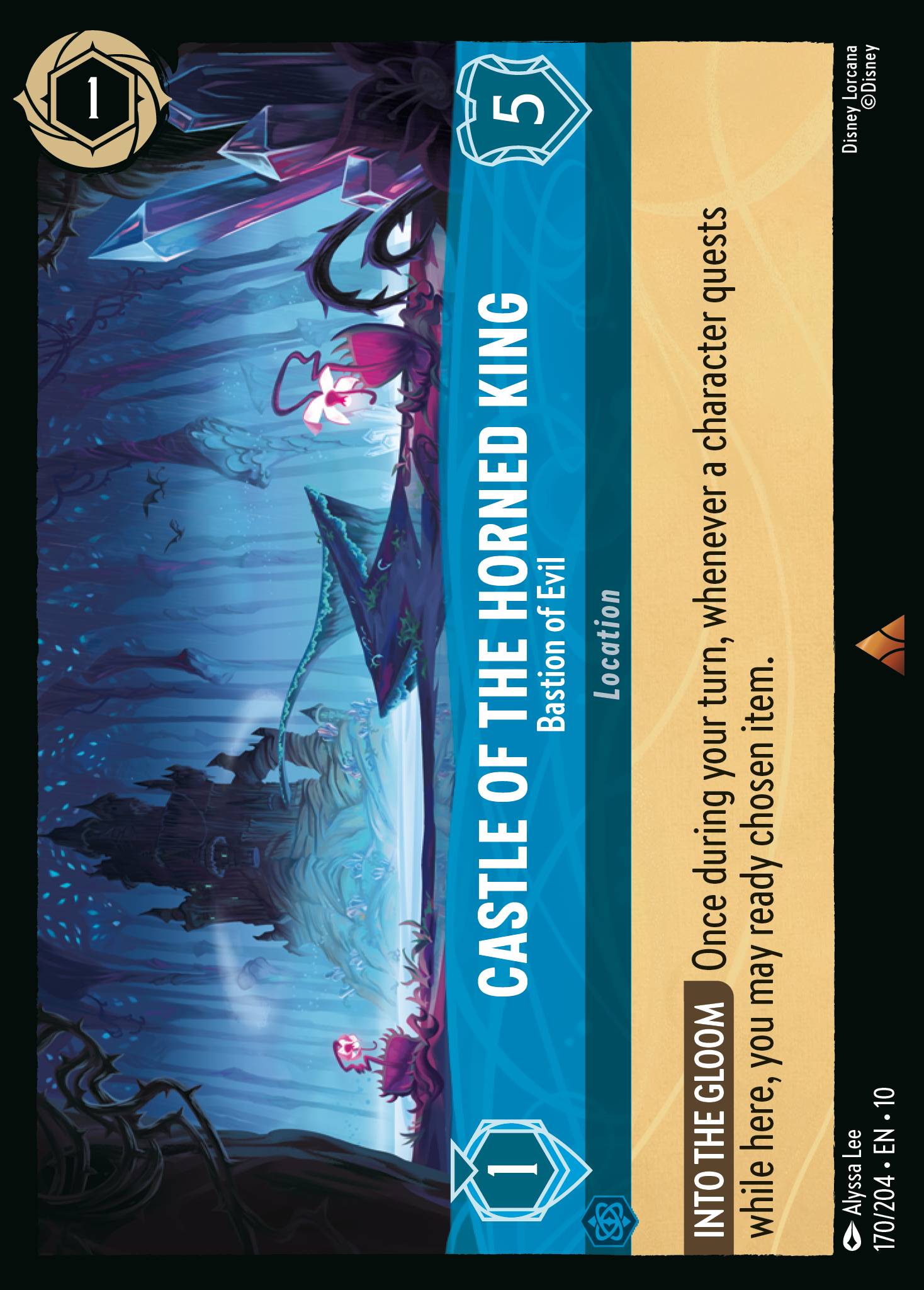 Castle of the Horned King — Bastion of Evil Disney Lorcana card