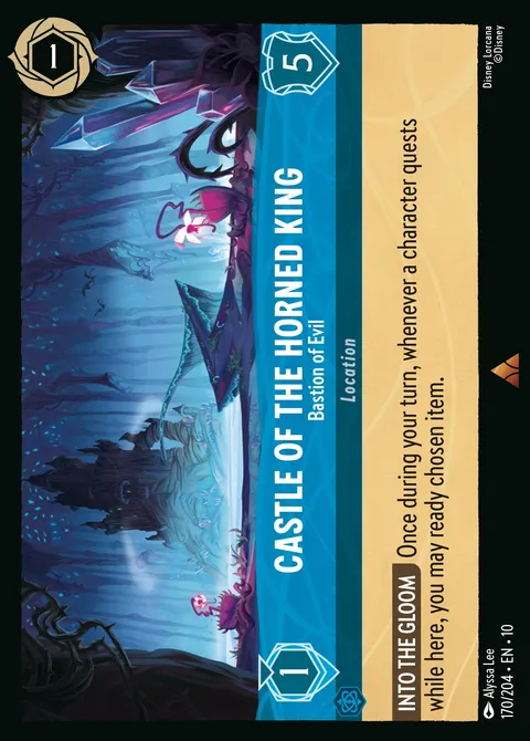 Castle of the Horned King — Bastion of Evil Disney Lorcana card
