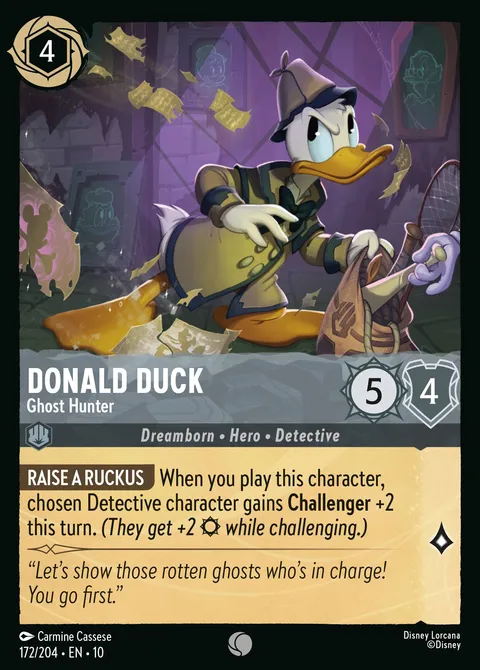 Donald Duck — Ghost Hunter Disney Lorcana card