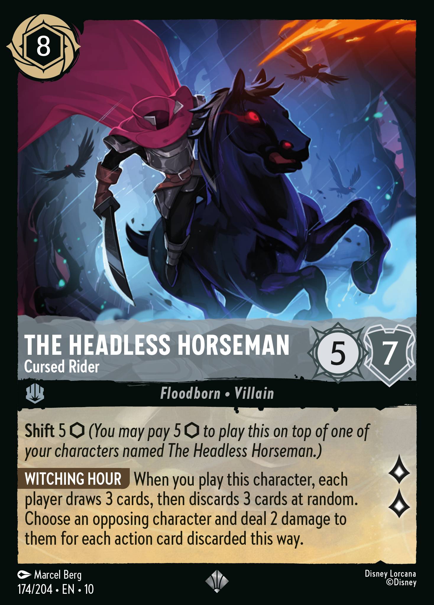 The Headless Horseman — Cursed Rider Disney Lorcana card