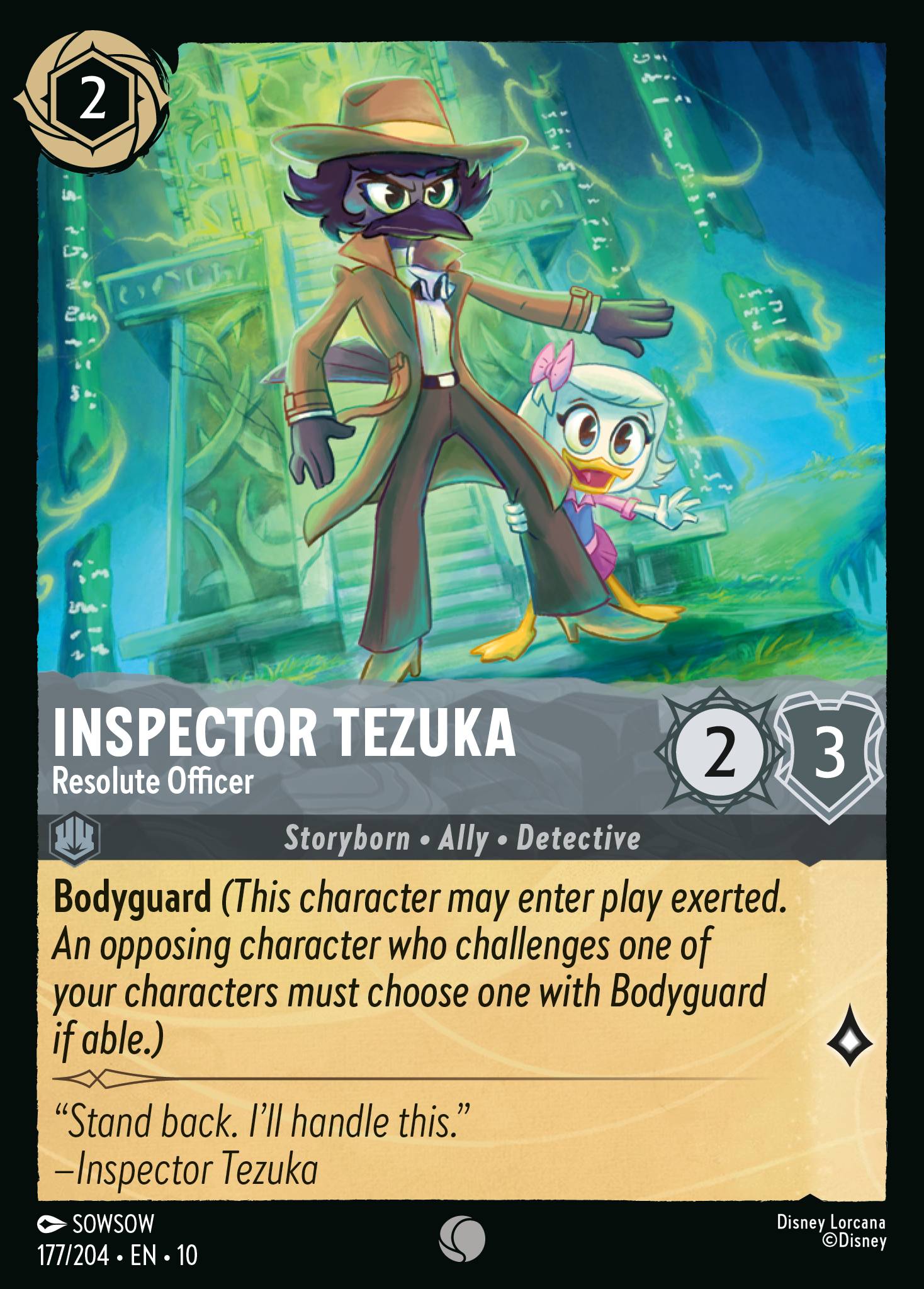 Inspector Tezuka — Resolute Officer Disney Lorcana card
