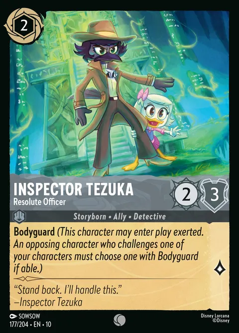 Inspector Tezuka — Resolute Officer Disney Lorcana card