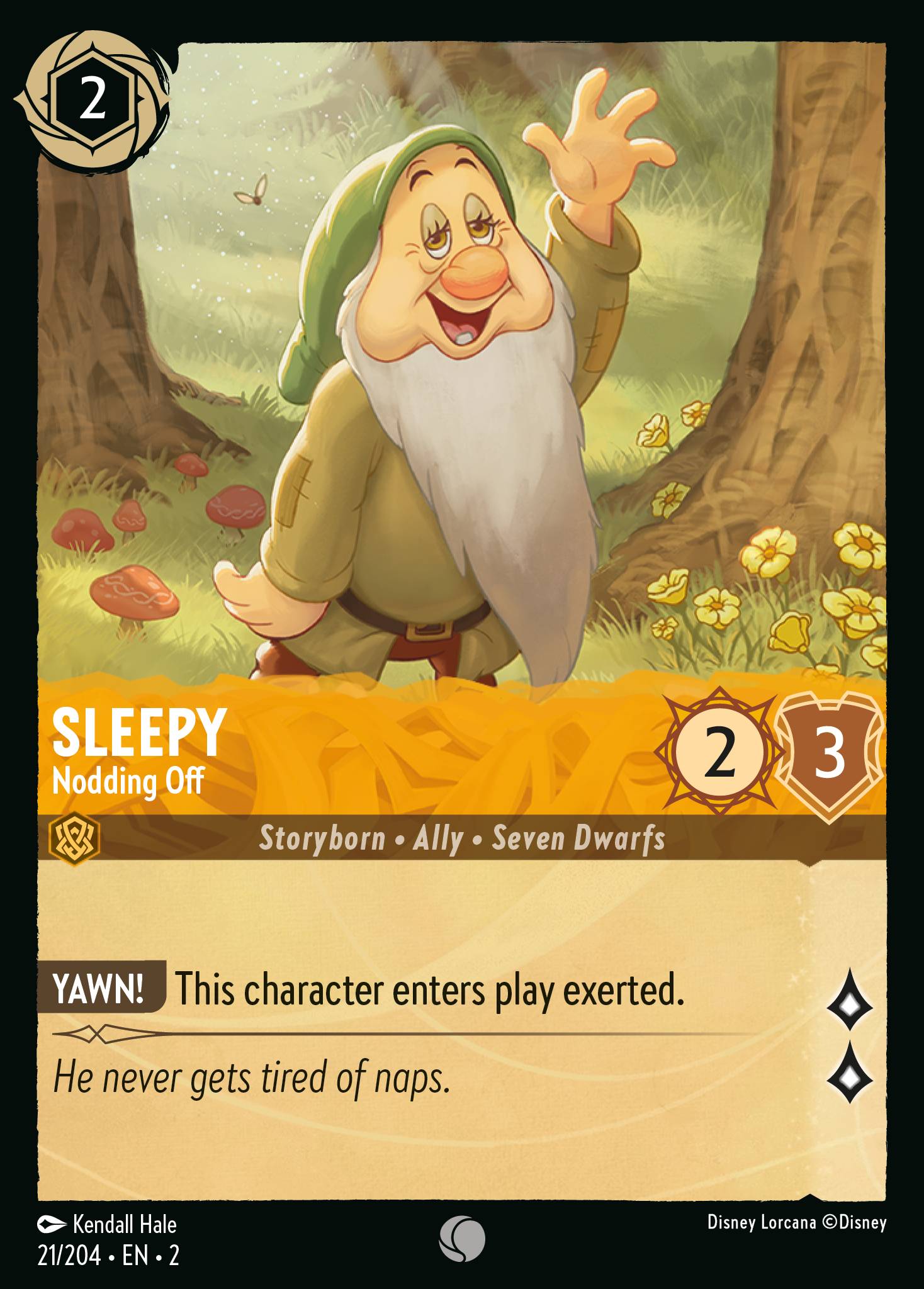Sleepy — Nodding Off Disney Lorcana card