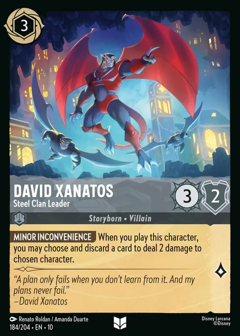 David Xanatos — Steel Clan Leader Disney Lorcana card