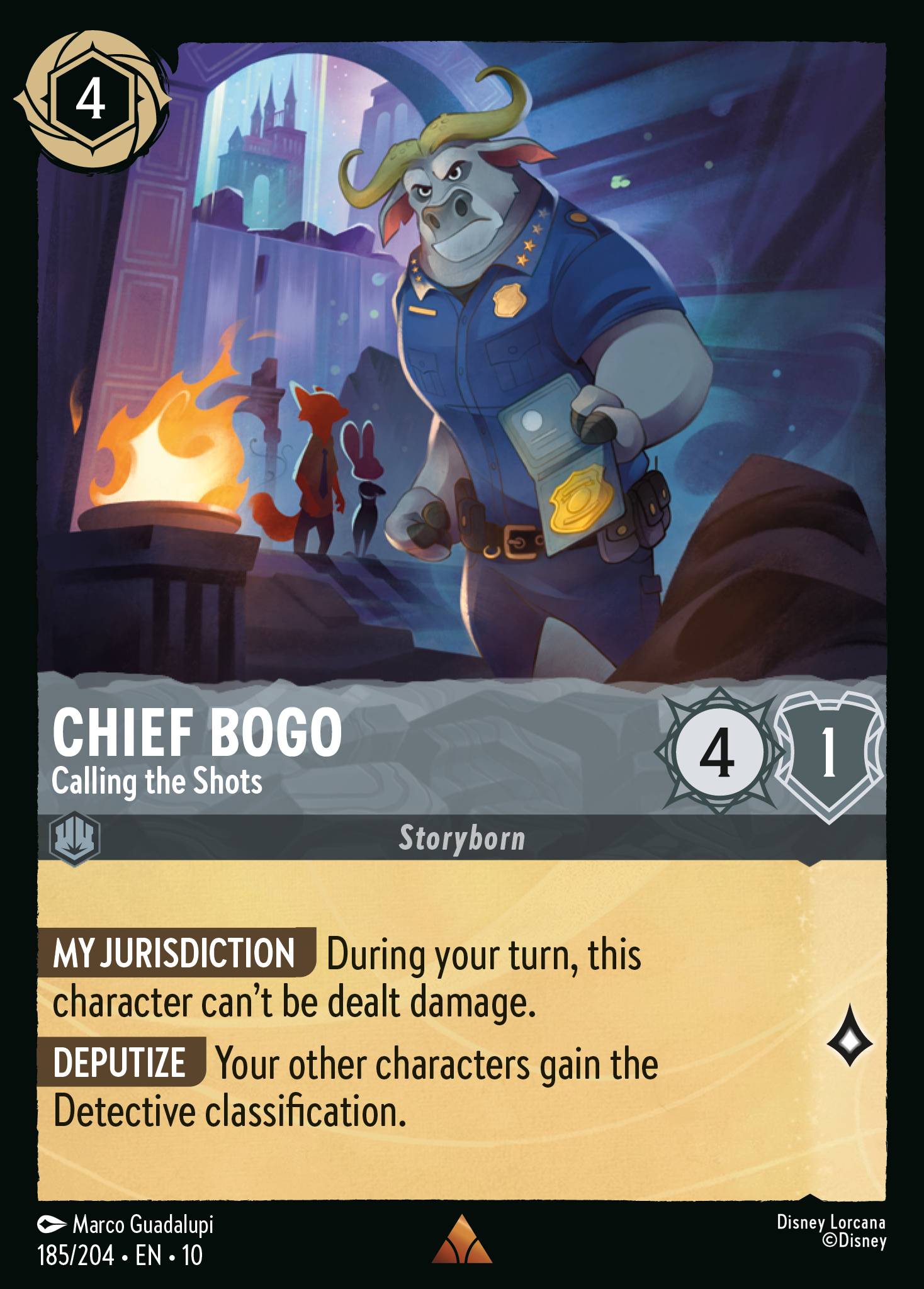 Chief Bogo — Calling the Shots Disney Lorcana card