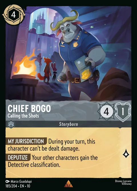 Chief Bogo — Calling the Shots Disney Lorcana card
