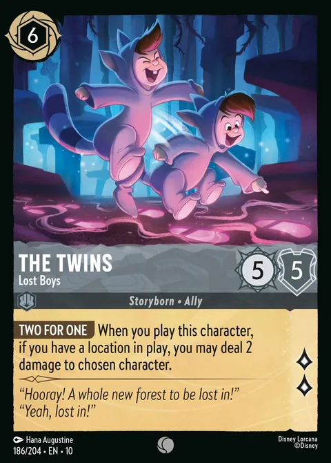 The Twins — Lost Boys Disney Lorcana card