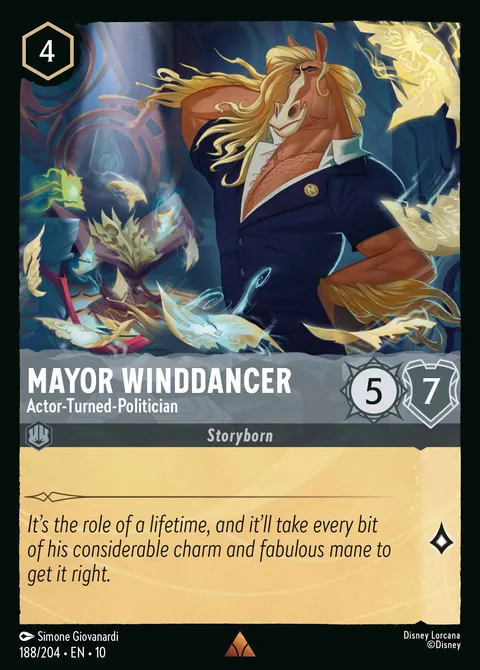 Mayor Winddancer — Actor-Turned-Politician Disney Lorcana card