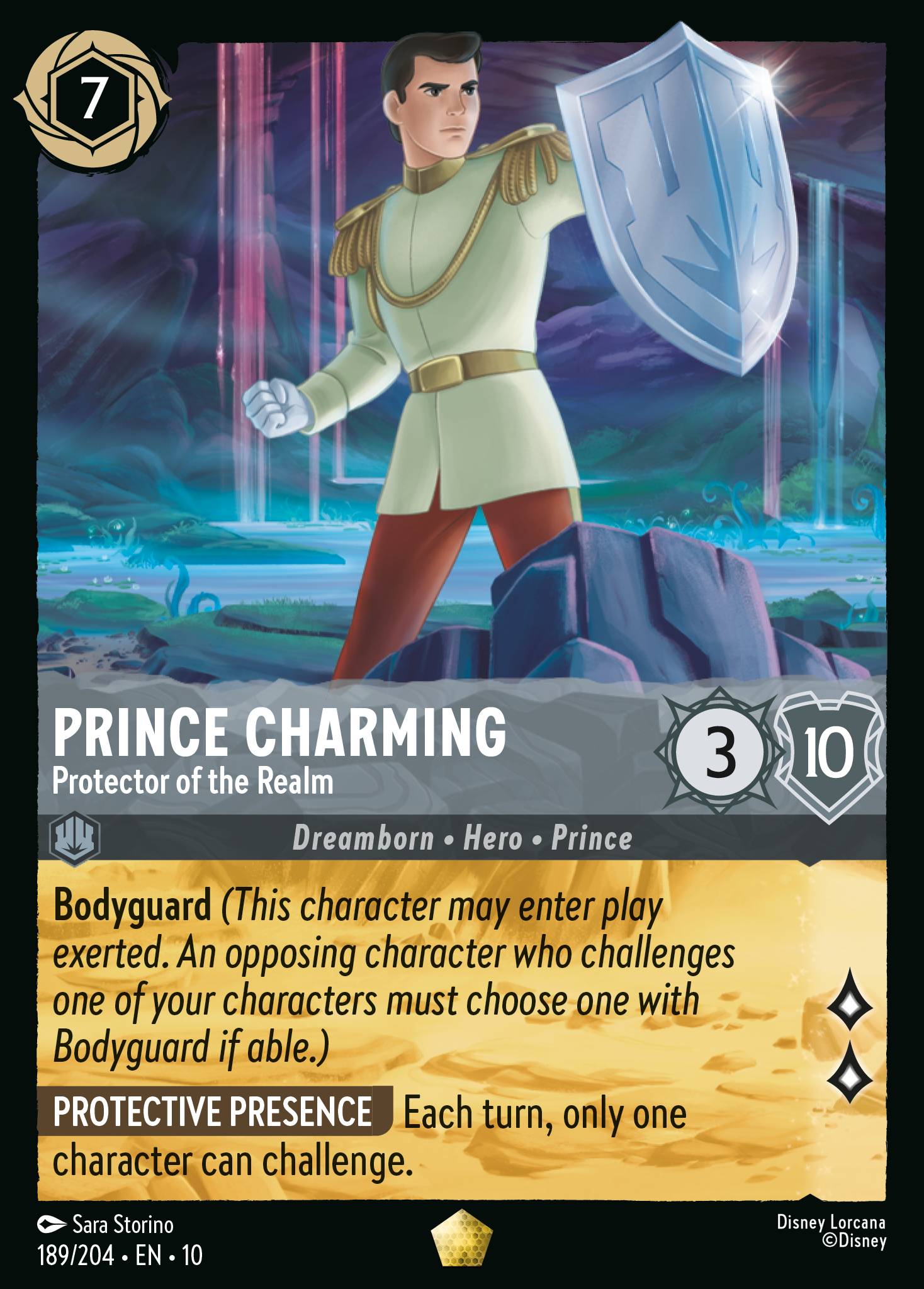 Prince Charming — Protector of the Realm Disney Lorcana card