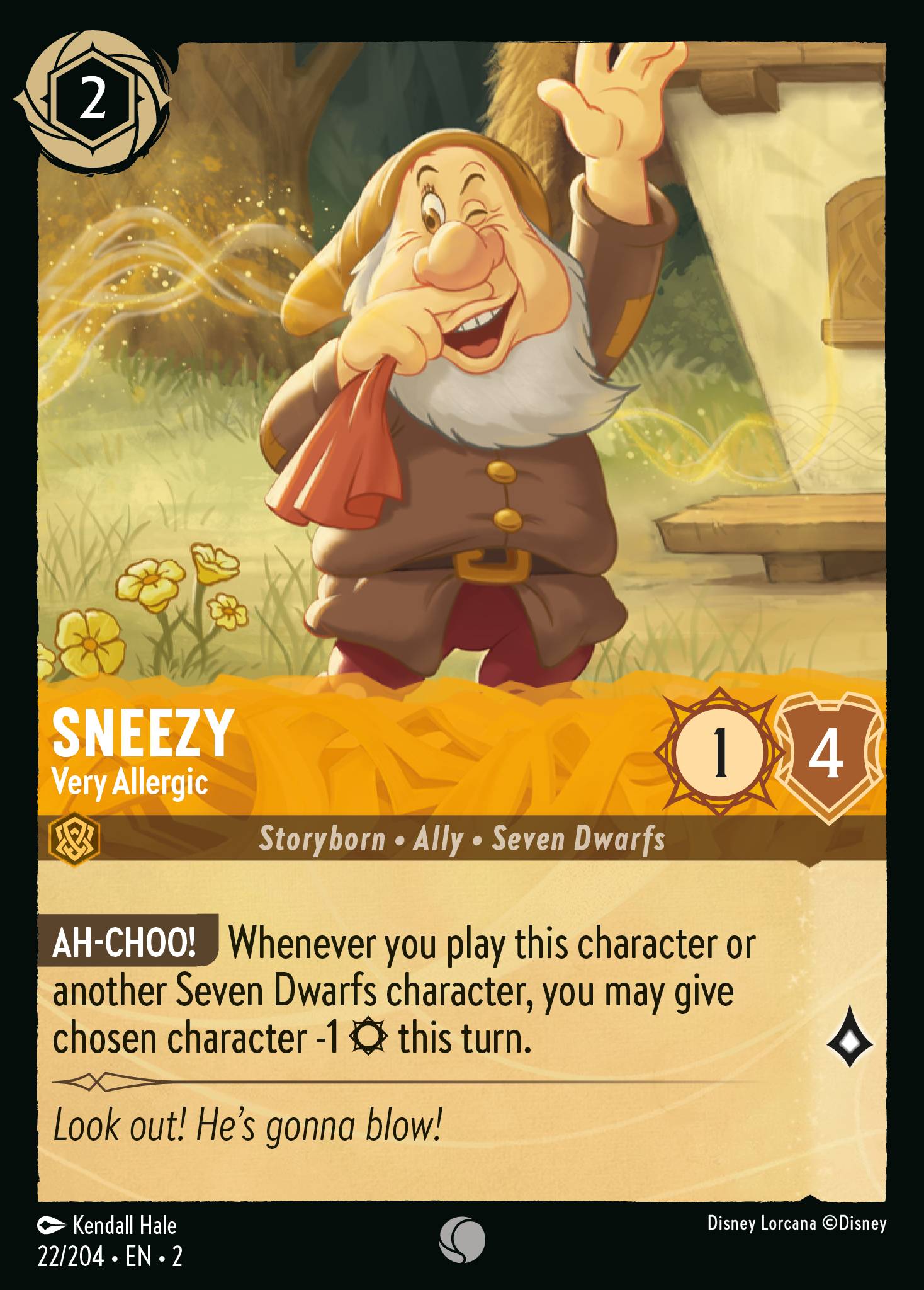 Sneezy — Very Allergic Disney Lorcana card