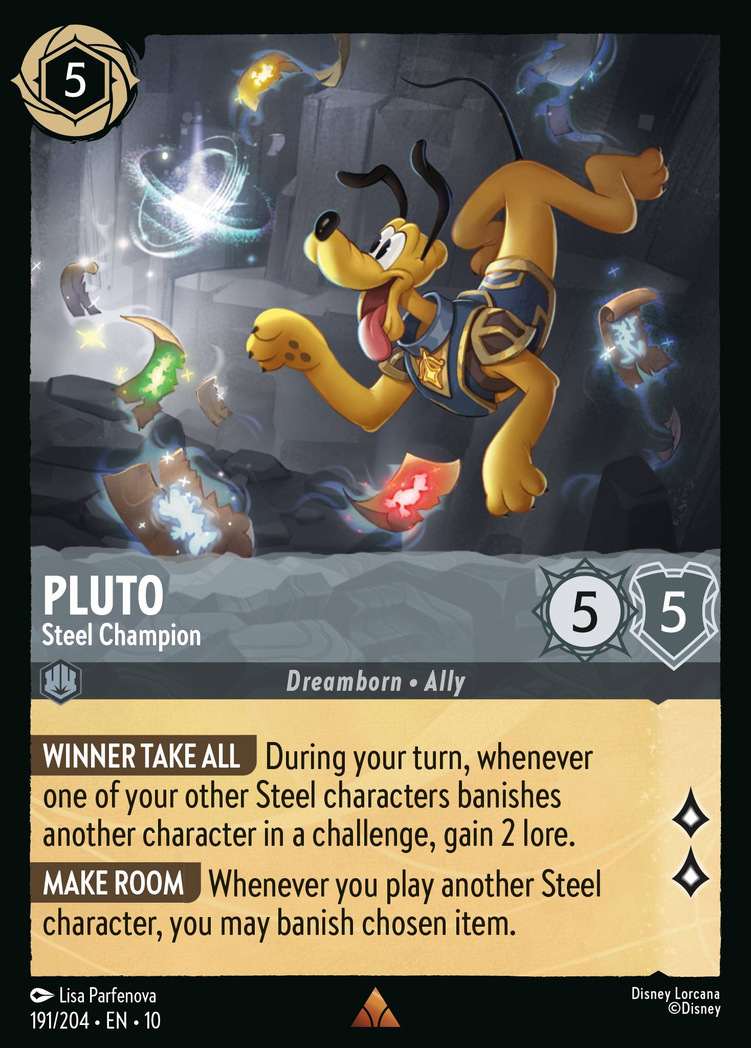 Pluto — Steel Champion Disney Lorcana card