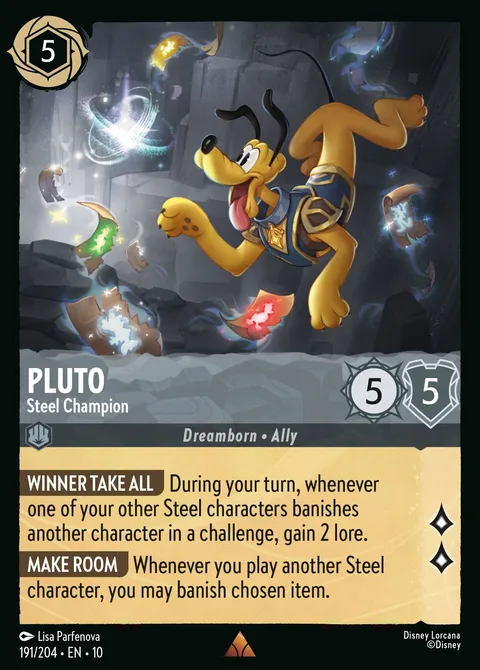 Pluto — Steel Champion Disney Lorcana card