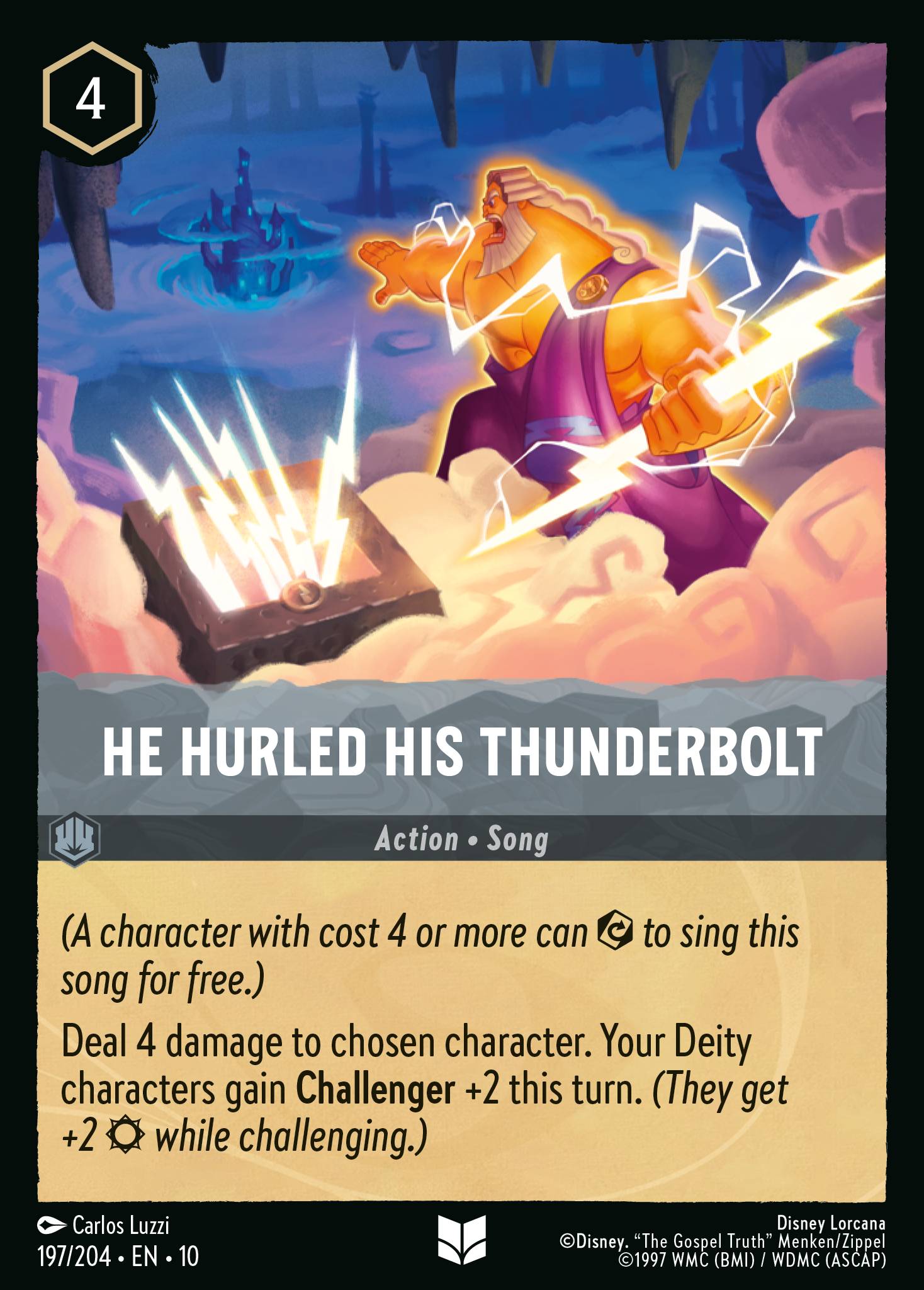 He Hurled His Thunderbolt Disney Lorcana card