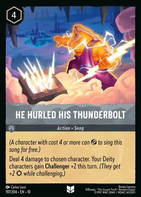 He Hurled His Thunderbolt Disney Lorcana card