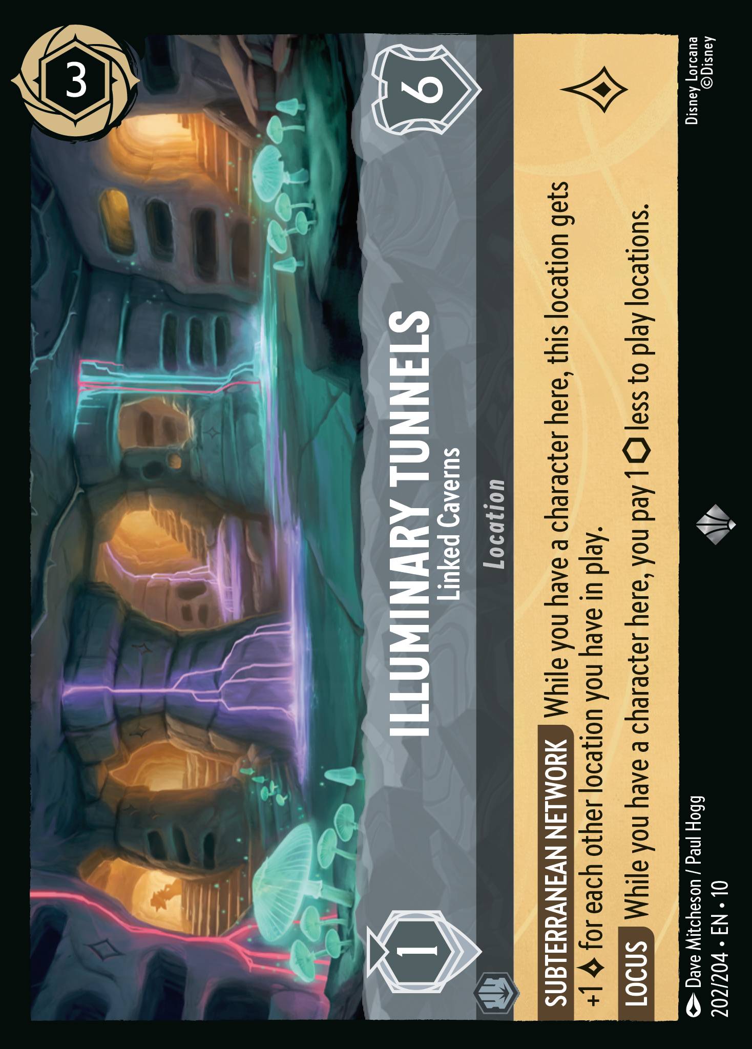 Illuminary Tunnels — Linked Caverns Disney Lorcana card
