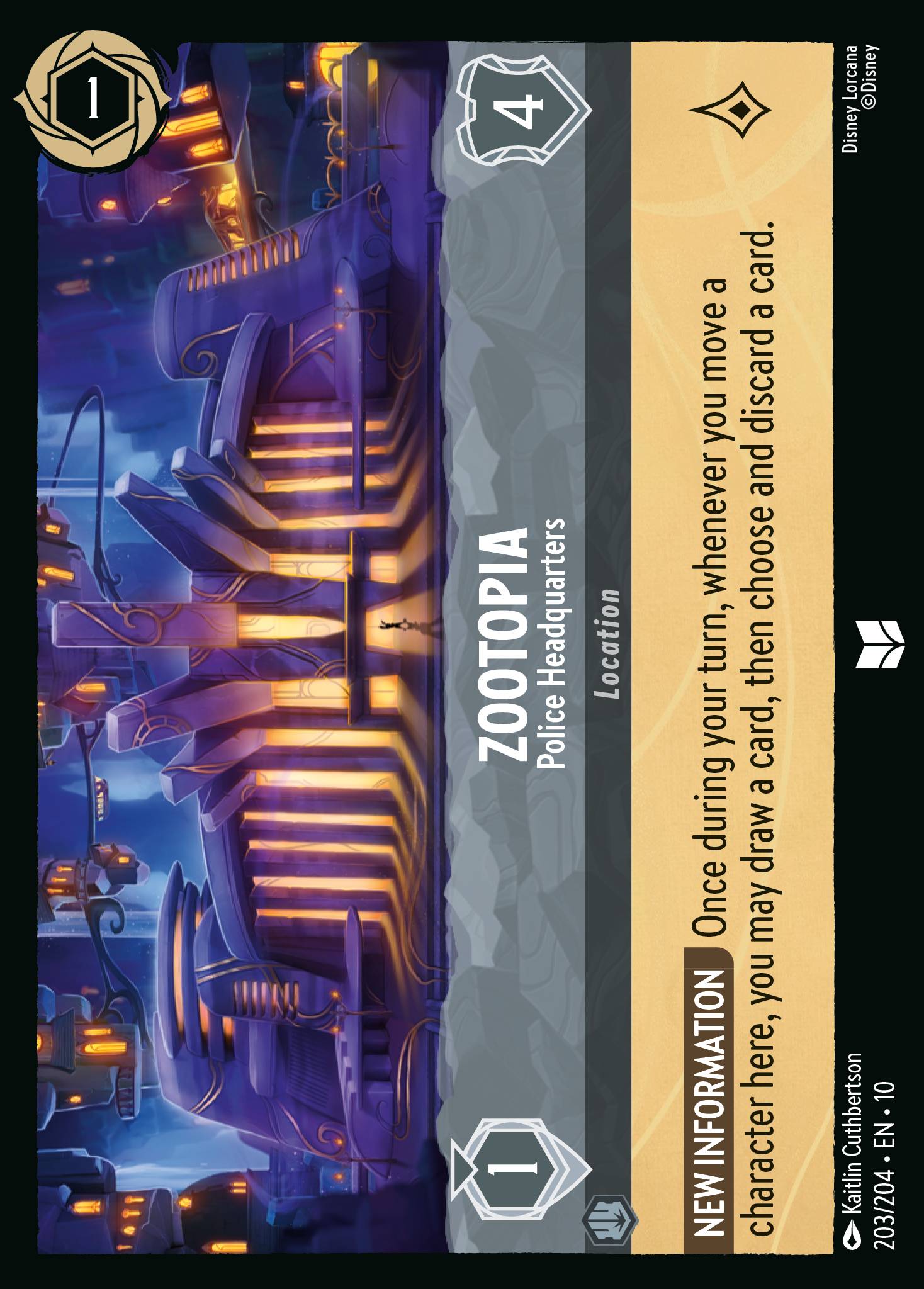 Zootopia — Police Headquarters Disney Lorcana card