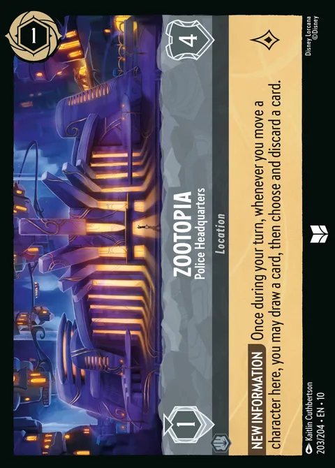 Zootopia — Police Headquarters Disney Lorcana card